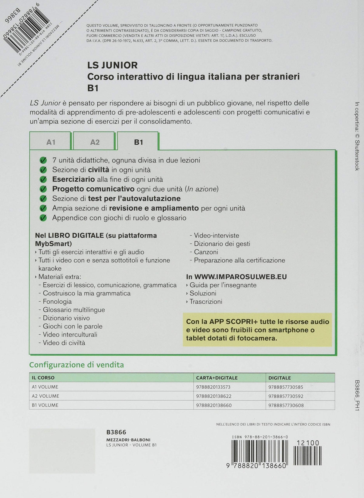 LS Junior. Corso interattivo di lingua italiana per stranieri. B1