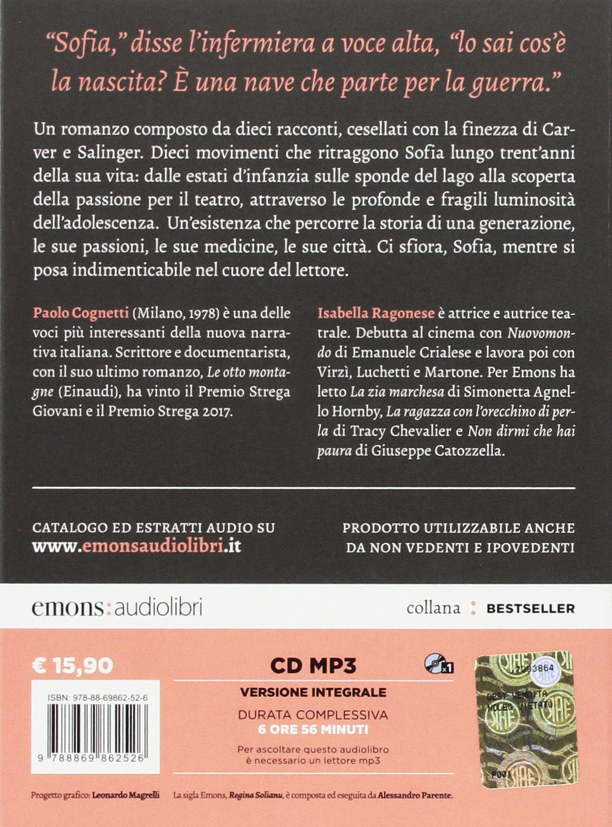 Sofia si veste sempre di nero letto da Isabella Ragonese. Audiolibro. CD Audio formato MP3