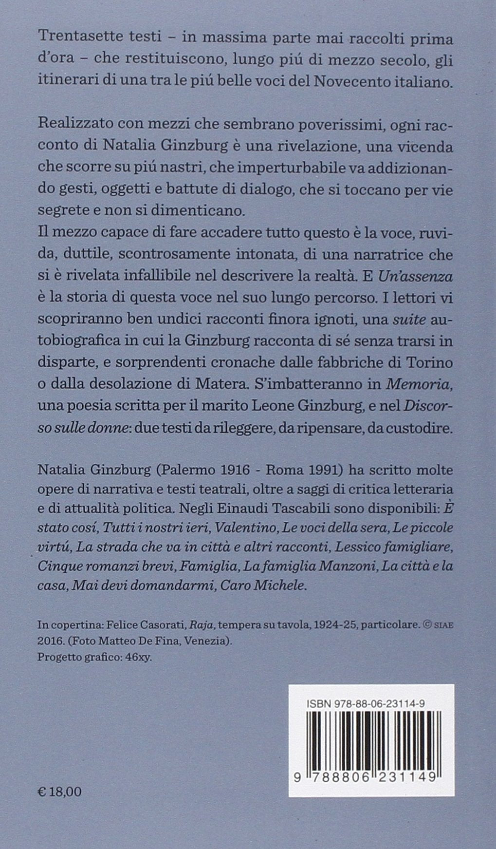 Un&#39;assenza. Racconti, memorie, cronache 1933-1988