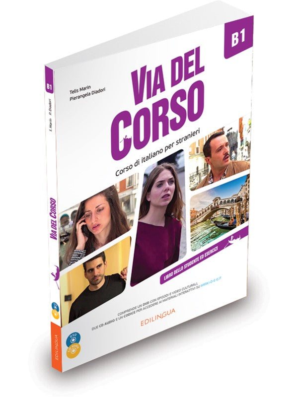 Via del Corso B1 Libro dello studente ed esercizi. Con 2 CD-Audio. Con DVD video